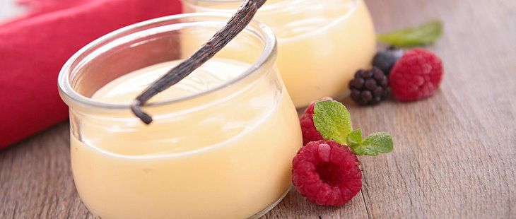 Rezept für Vanillepudding mit Früchten